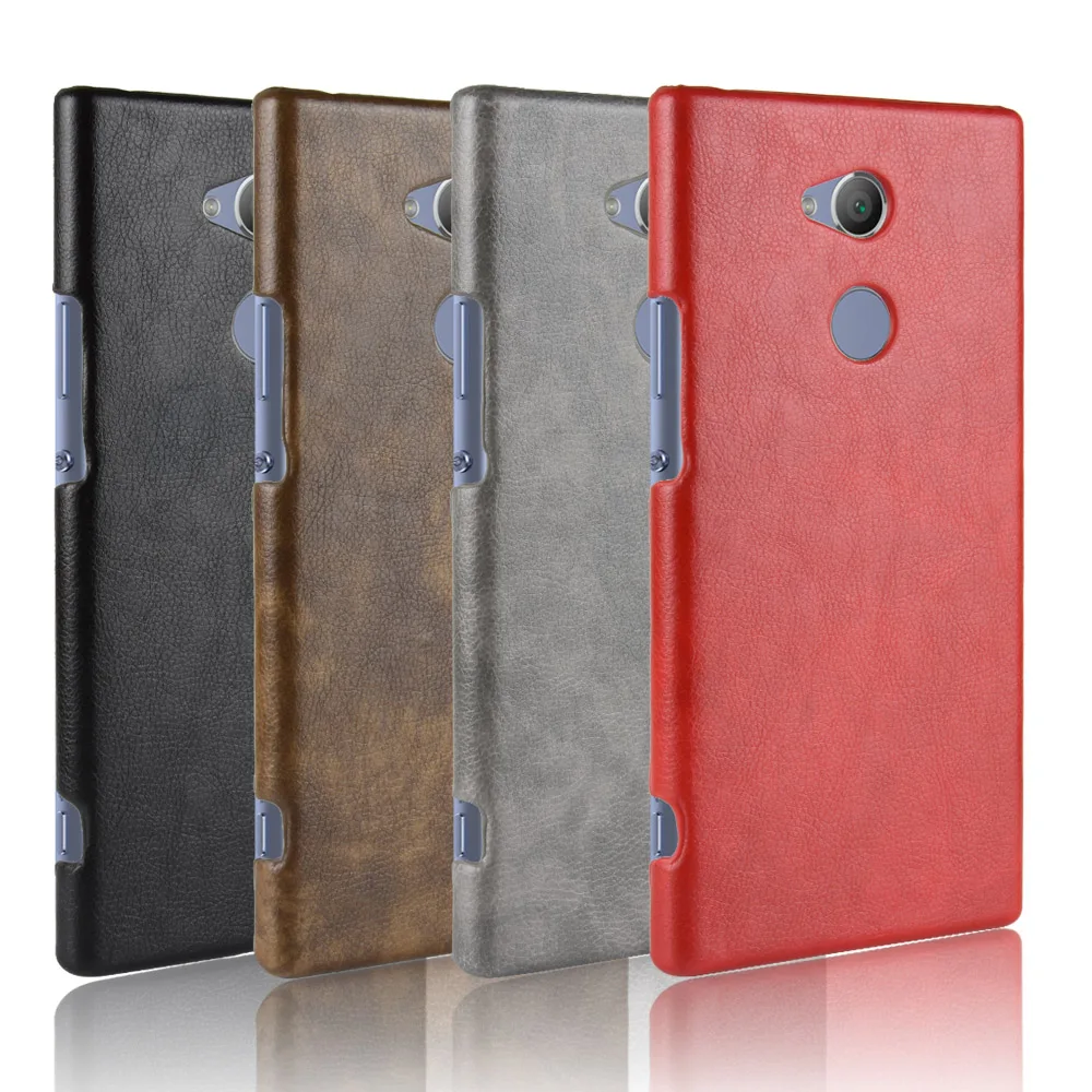 For Sony Xperia XA2 Ultra Case Super Classic Slim Leather Texture Hard PC Back Cover Business Shield Retro Protection |