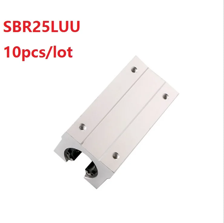 

10pcs/lot SBR25LUU Open Type Linear Ball Motion Bearing Blocks for SBR25 25mm linear guide/rail for CNC router parts SME25LUU