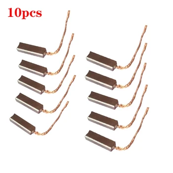 

10pcs Mini Electric Carbon Brushes Wire Leads Generator Carbon Brushes for Generic Electrical Motor Power Tool Part 4.5*6.5*20mm