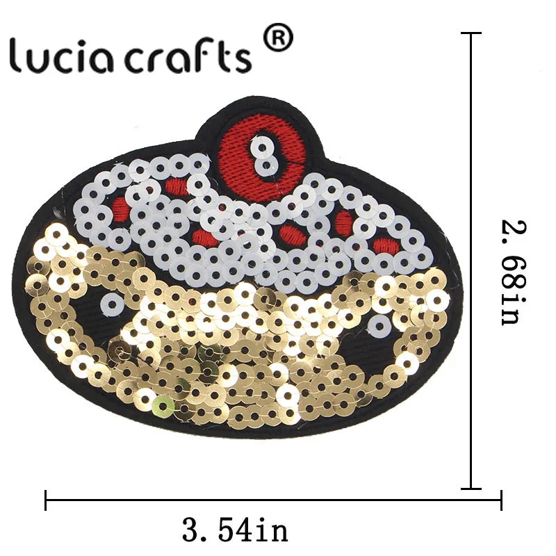 Lucia crafts 7 шт/15 шт блестки патчи железные или Пришивные Патчи Наклейки аппликация патч сумка для одежды DIY аксессуары L0302