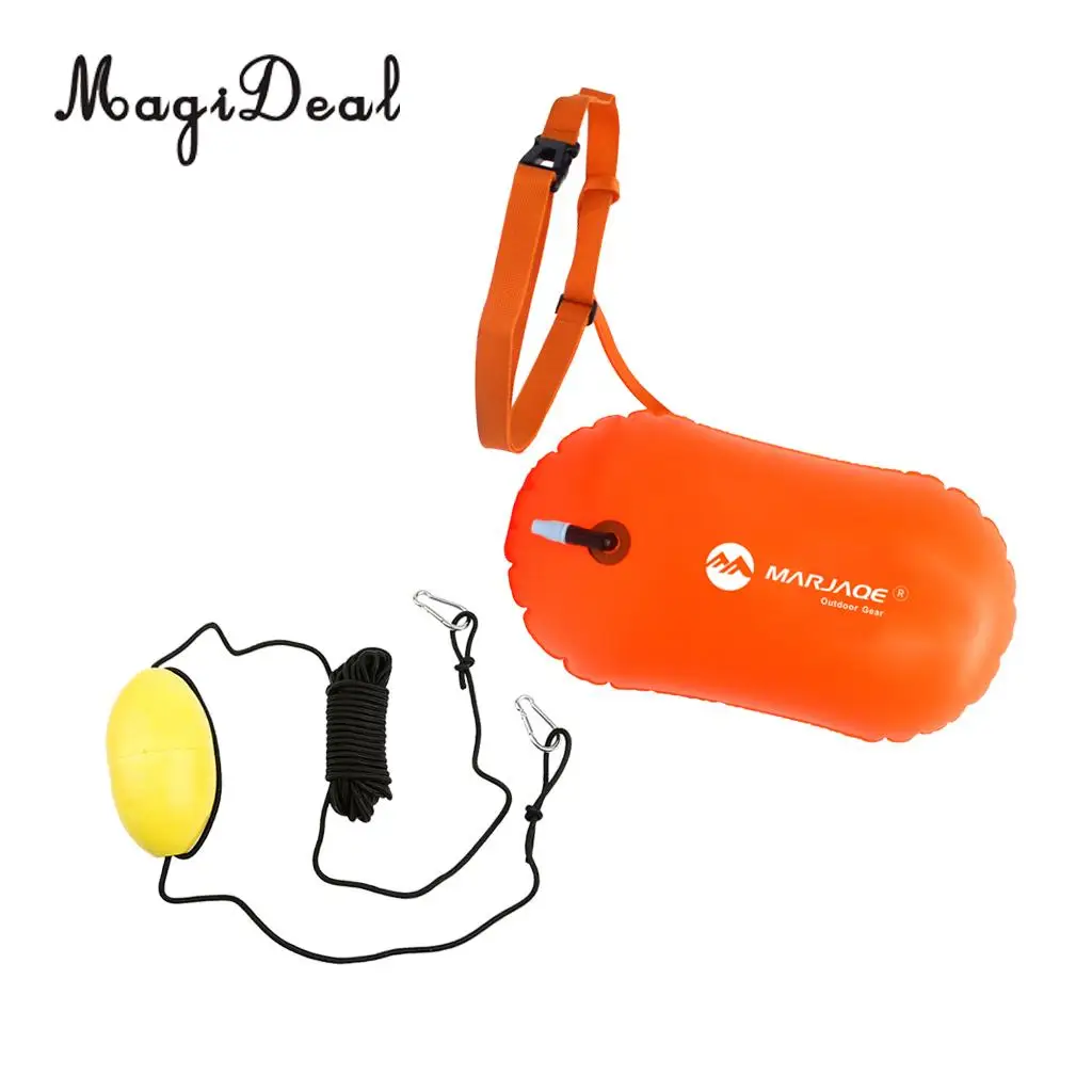 30 Feet Kayak Drift Anchor Tow Rope Tow Line Throw Line Swimming Bag Buoy for Wild Open Swim for Canoeing Rafting Boat Dinghy