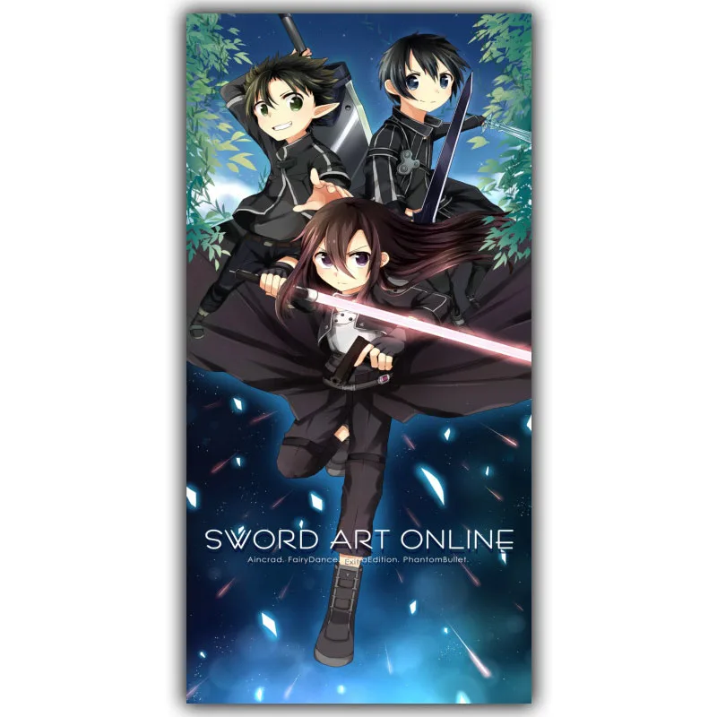Sword Art Online Poster Popular Classic Japanese Anime Home Decor Silk Poster Picture Print Wall Decor 30x60cm 50x100cm