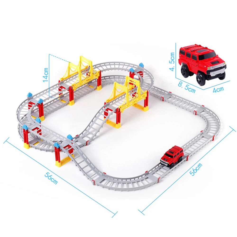 75Pcs Electric Car Toy Track DIY Arbitrary Assembly City Track Children