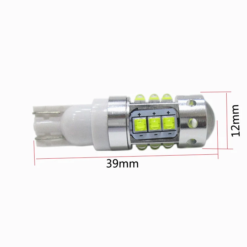 2 шт. T10 Высокая Мощность 6000 К 80 Вт 16XBD CREE светодиодный чипы W5W Белый лампы для