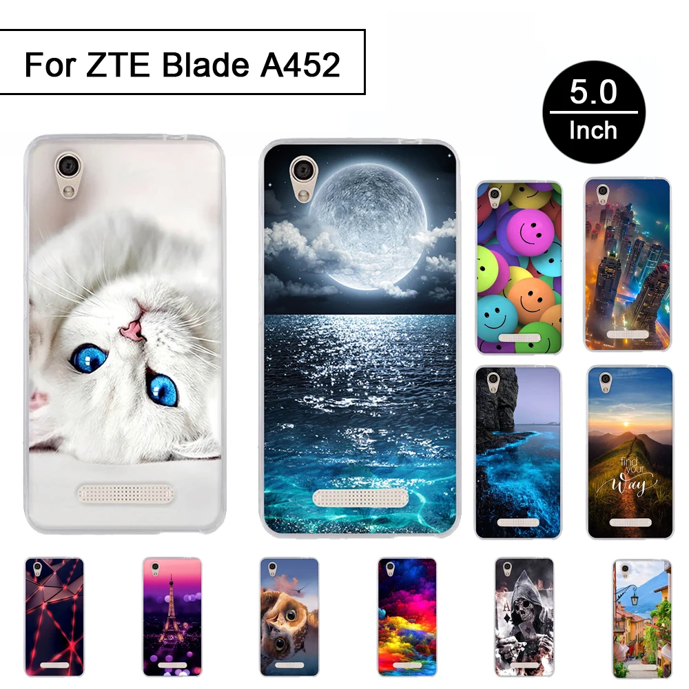 ТПУ для ZTE Blade A452 X3 5 0 дюйма Чехол Мягкий силиконовый чехол телефона задняя крышка