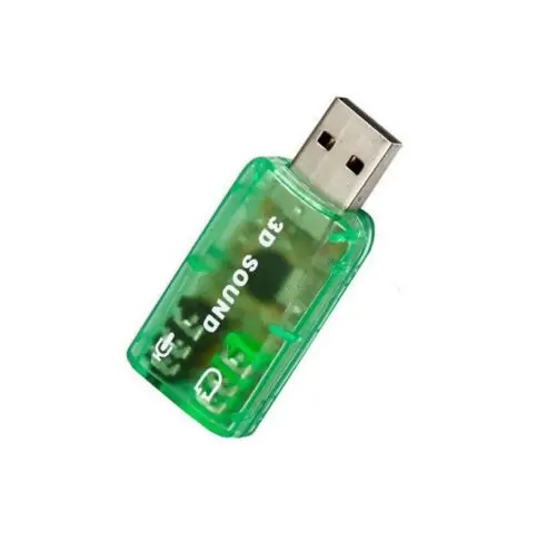 1PCS Compact USB 2.0 to 3D Audio CM108 Sound Card Virtual 5.1CH Adapter New