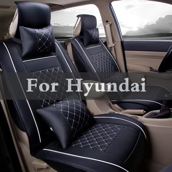 

(Front+Rear+Set)Special Leather Car Seat Chair Pad Covers For Hyundai Accent Aslan Atos Avante Centennial Tuscani Verna