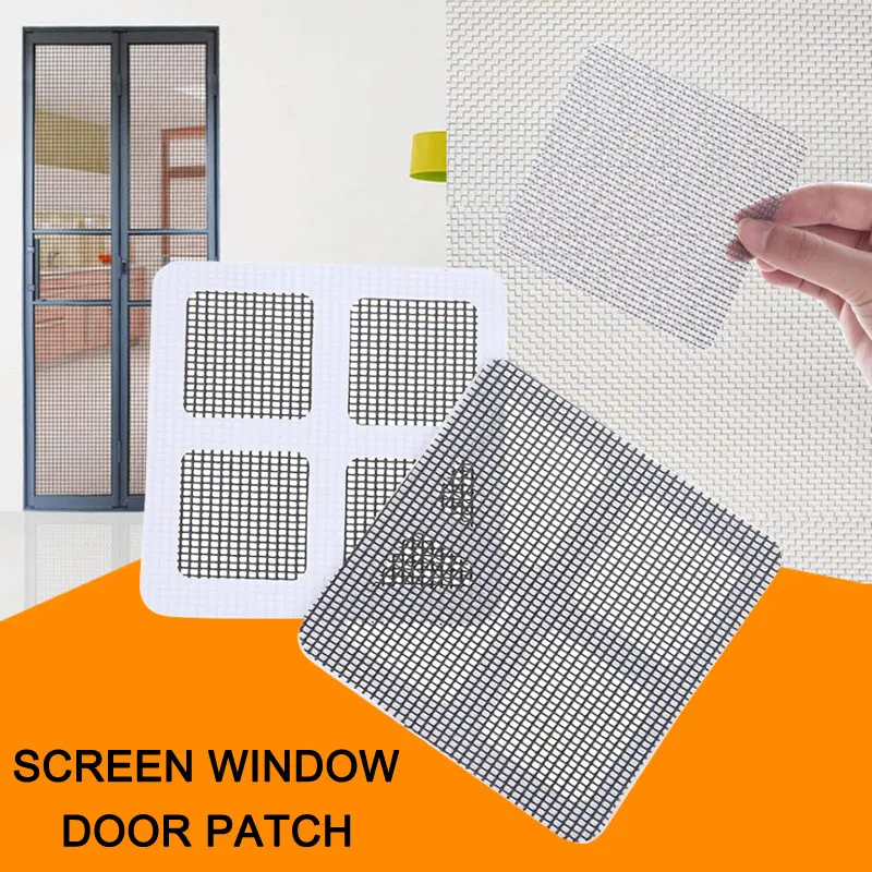 

5/10/20 Pcs Window Door Screen Repair Patches Back Adhesive Net Fix Rips Holes Damaged Mesh GHS99