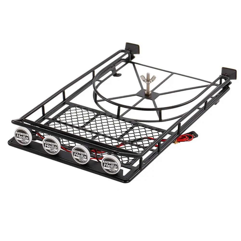 

LeadingStar Simulation Metal Roof Luggage Rack LED Light for RC Car 1/10 RC Axial SCX10 90046 D90 Crawler Car ZK30