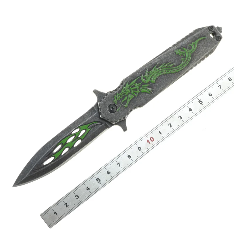 Складной нож из нержавеющей стали для мытья камня, спасательный Тактический острый нож, складной нож в итальянском стиле, нож на шпильке