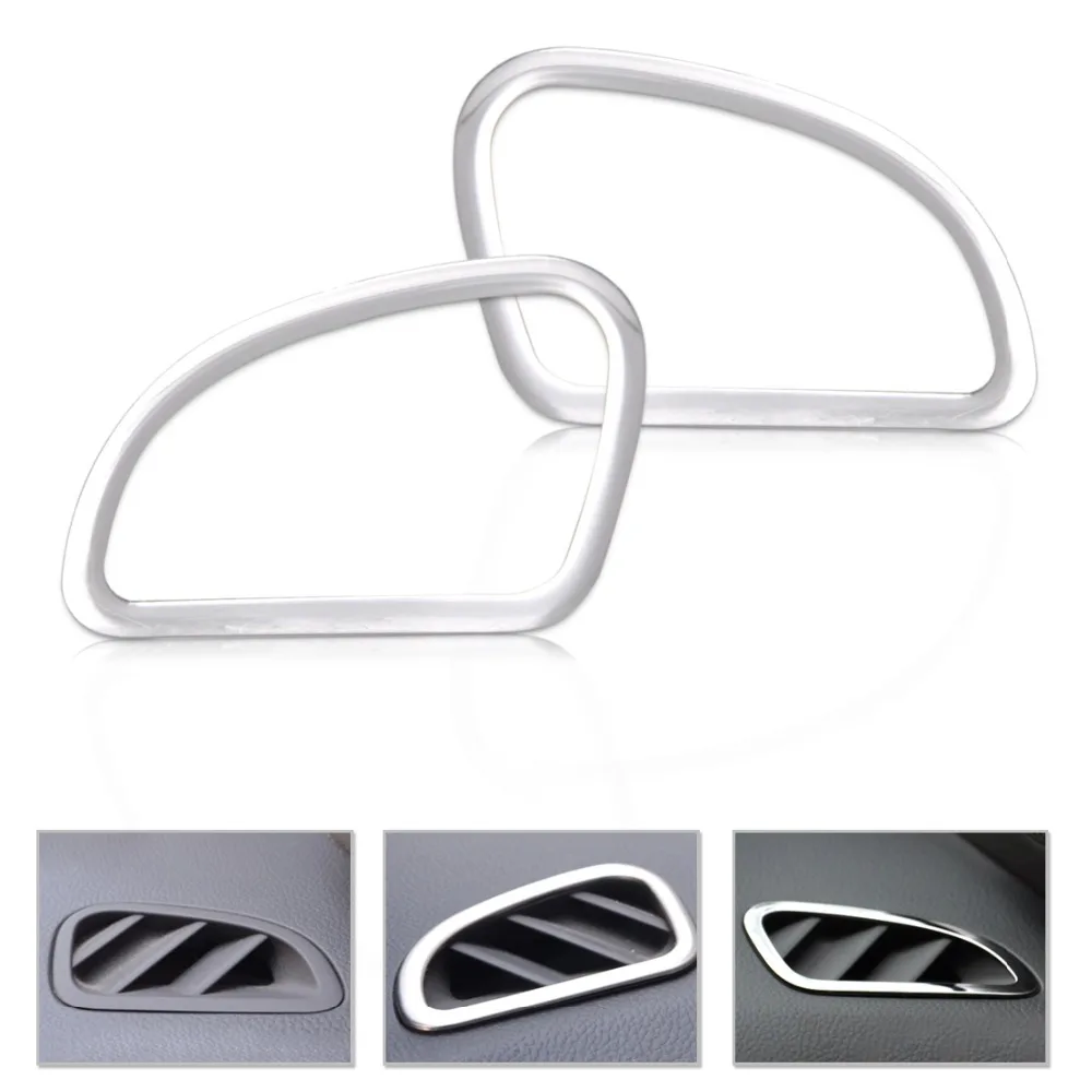 

CITALL Car 2Pcs Stainless Steel Air Conditioning Vent Output Trim Cover Sticker For Chevrolet Cruze 2009 2010 2011 2012 2013