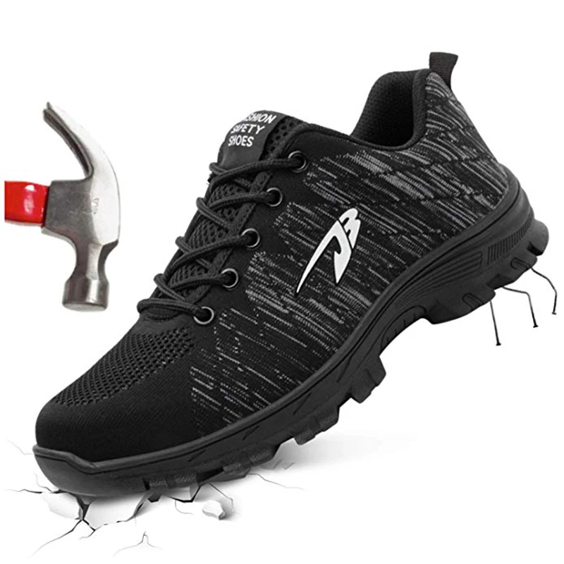 

New Steel Toe Work Boots Work Safety Boots Indestructible Shoes Anti-smashing Piercing Safety Boots Male Ankle Boots Men Boots