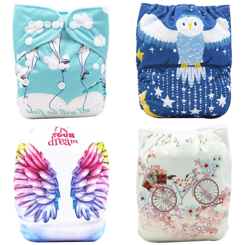 digital position print adjustable cloth pocket diaper baby washable pant diaper hot sale one size nappy cover