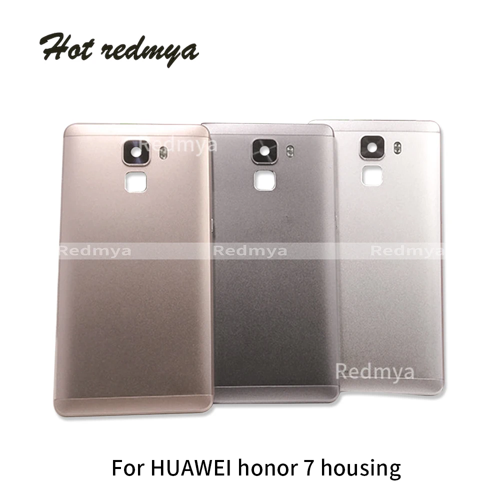 

Rear Housing Cover for HUAWEI Honor 7 Aluminum Battery Back Door 5.2 inch Silver Gold color Replacement Camera Lens spare parts