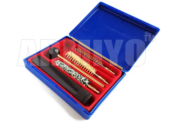 Armiyo. 38Cal 357Cal 9 ملليمتر بندقية تتحمل فرشاة تنظيف كيت مسدس برميل نظافة النحاس قضيب مربع تخزين مقبض اطلاق النار اكسسوارات