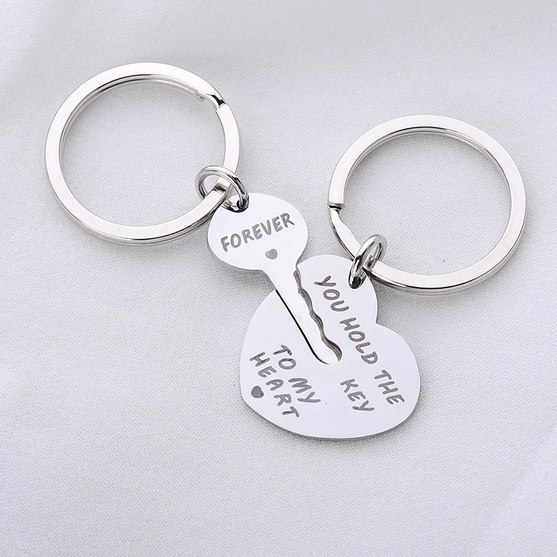 

Romantic Couple Valentine's Day Lover Gift Heart Key Keychain Keyring