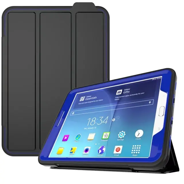 Магнитный Тонкий кожаный чехол-подставка для samsung Galaxy Tab S2 8," T710 T715 tablet PC - Цвет: Blue