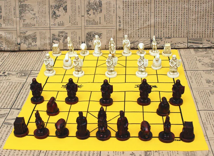 

HOT Vintage Chinese Chess, Leather Chess Terracotta Warriors and Horses Large Chinese Chess Chess Christmas Gifts, Free Shipping