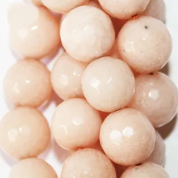 

10 mm Faceted Bisque Quartz - Round 10 mm Colored Quartz beads, Semi Precious Gemstone Beads - Full Strand 15", 37 beads