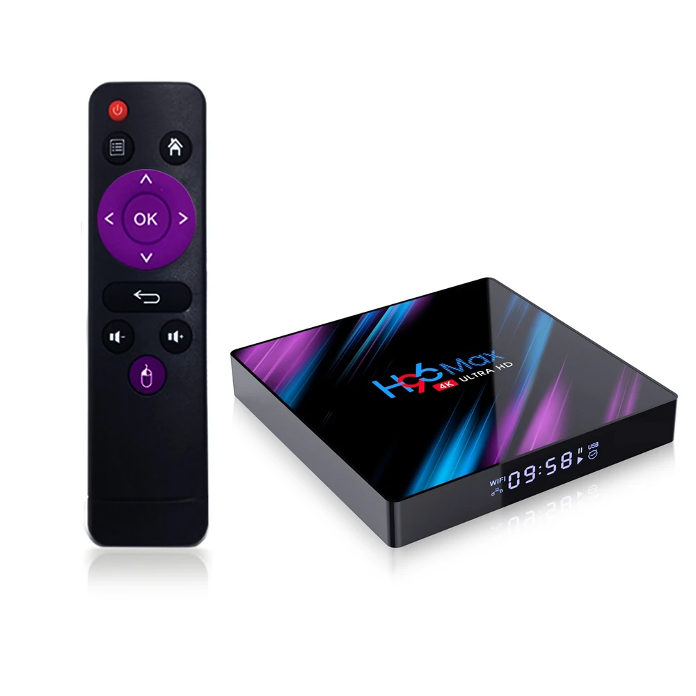 RK3318 четырехъядерный процессор 2 ГБ 4 ГБ ОЗУ ТВ-Приставка Смарт Android tv box 9,0 os двухдиапазонный 2,4G 5G Wifi Iptv Meida плеер Google Play 4K HDR