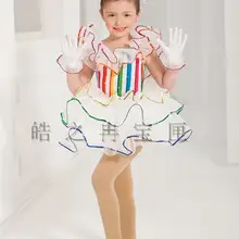 2018time-limited Настоящее гимнастическое трико балетное платье для детей Justaucorps Детский костюм для танцев балетная юбка латинская джазовая одежда