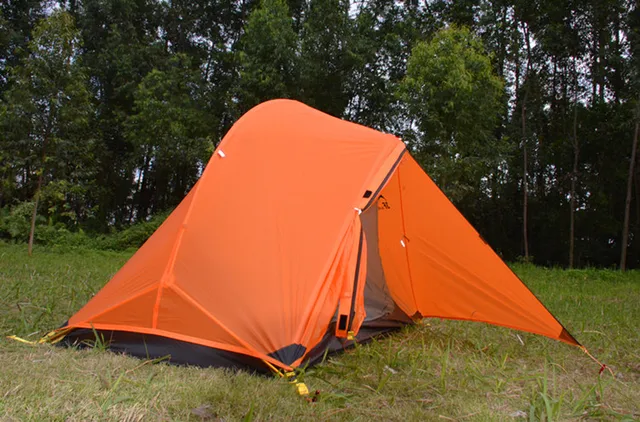 Best price at $118 Cheap Outdoor Ultralight Camping Tent 15D Nylon Silicone 4 Season Single 1 Person Travel Waterproof Lightweigh Cycling Tents