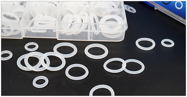 225 шт прозрачное пищевое Силиконовое резиновое уплотнительное кольцо набор уплотнительное кольцо разных размеров