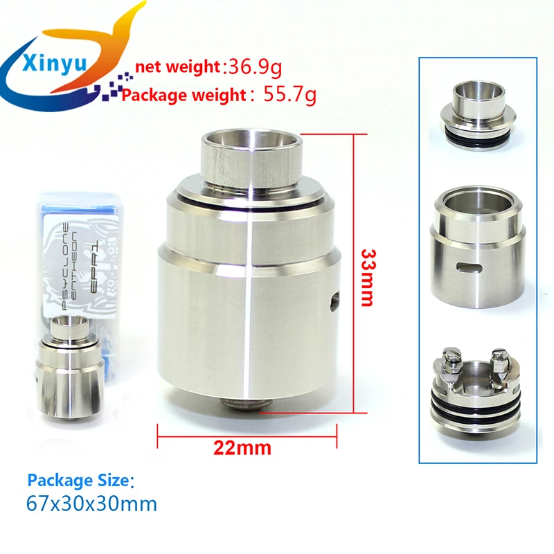 SXK entheon RDA hadaly v3 22 мм 316 бак из нержавеющей стали для 510 вапорайзер с резьбой коробка