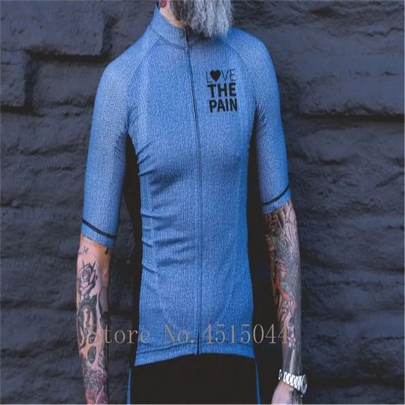 

Summer LOVE THE PAIN Short Sleeve PRO TEAM AERO Cycling Jerseys men sport Tight bicycle jersey triathlon ciclismo custom bike