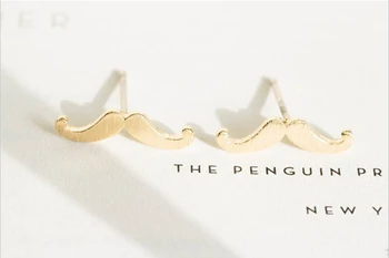 

Fashion stud earring Prom unique fun mustache stud earrings