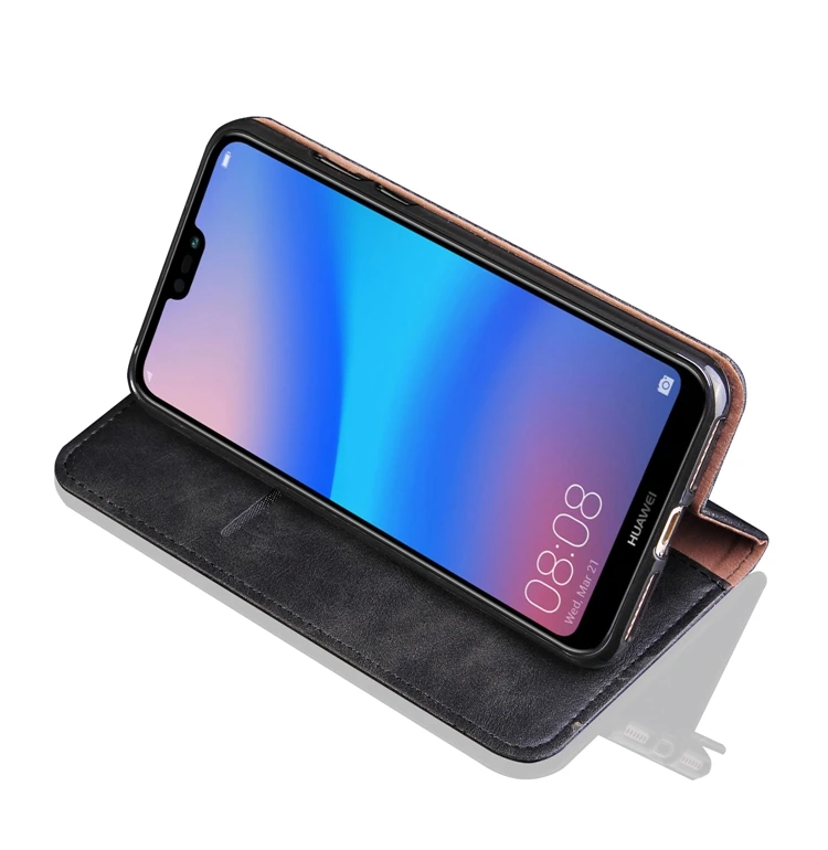 Кожаный флип-чехол для huawei P20 Lite, чехол huawei P20, удобный телефонный футляр для Etui Hawei P20 Lite, флип-чехол, кошелек, держатель для карт, книга