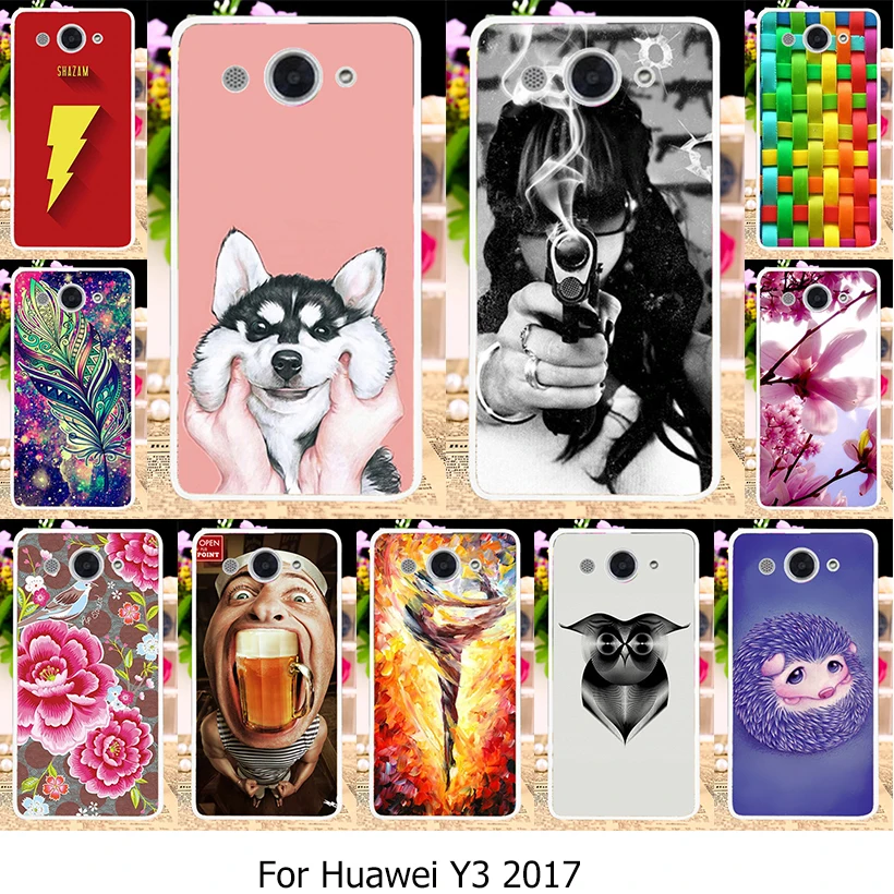 

Ojeleye Silicone Covers Cases For Huawei Y3 2017 CRO-L22 CRO-L02 CRO-L03 CRO-L23 CRO-U00 Y5 lite 2017 Case TPU Plastic Cover