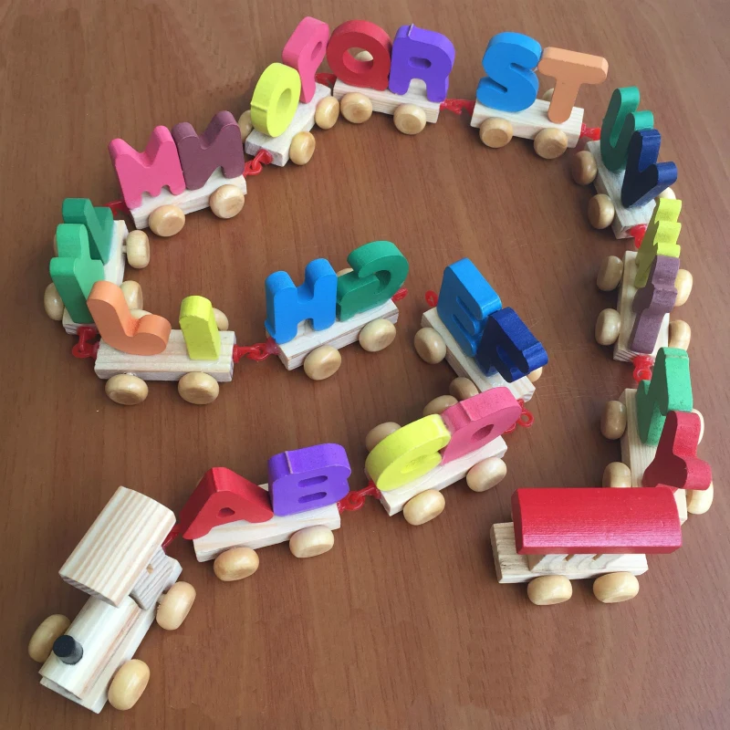 MamimamiHome Baby Wooden Toys Detachable Assembled 26 Letters Cognitive Train Children Early Childhood Education Toys Blocks 200 sets of wooden pile two scenes bottled blocks children s early childhood educational toys