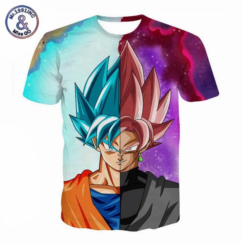 Галактическая футболка для мужчин и женщин новинка аниме Dragon Ball Super Saiya 3D Vegeta с