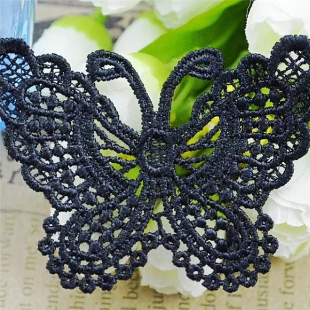 2 yards imixlot black white color butterfly embroidered lace edge trim ribbon diy sewing craft home - Color Butterfly 2 2 yards imixlot black white color butterfly embroidered lace edge trim ribbon diy sewing craft home - Color Butterfly 2