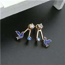 New-Gold-Color-Spalking-Crystal-Diuble-Side-Bird-Ear-Jackets-Peace-Dove-Stud-Earrings-For-Women_