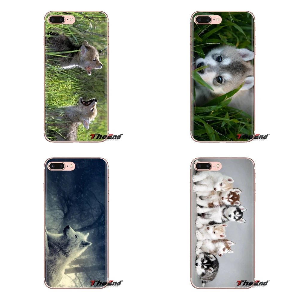 Прозрачный чехол из ТПУ для Sony Xperia Z Z1 Z2 Z3 Z5 compact M2 M4 M5 C4 E3 T3 XA Huawei Mate 7 8 Y3II Wolf Cub