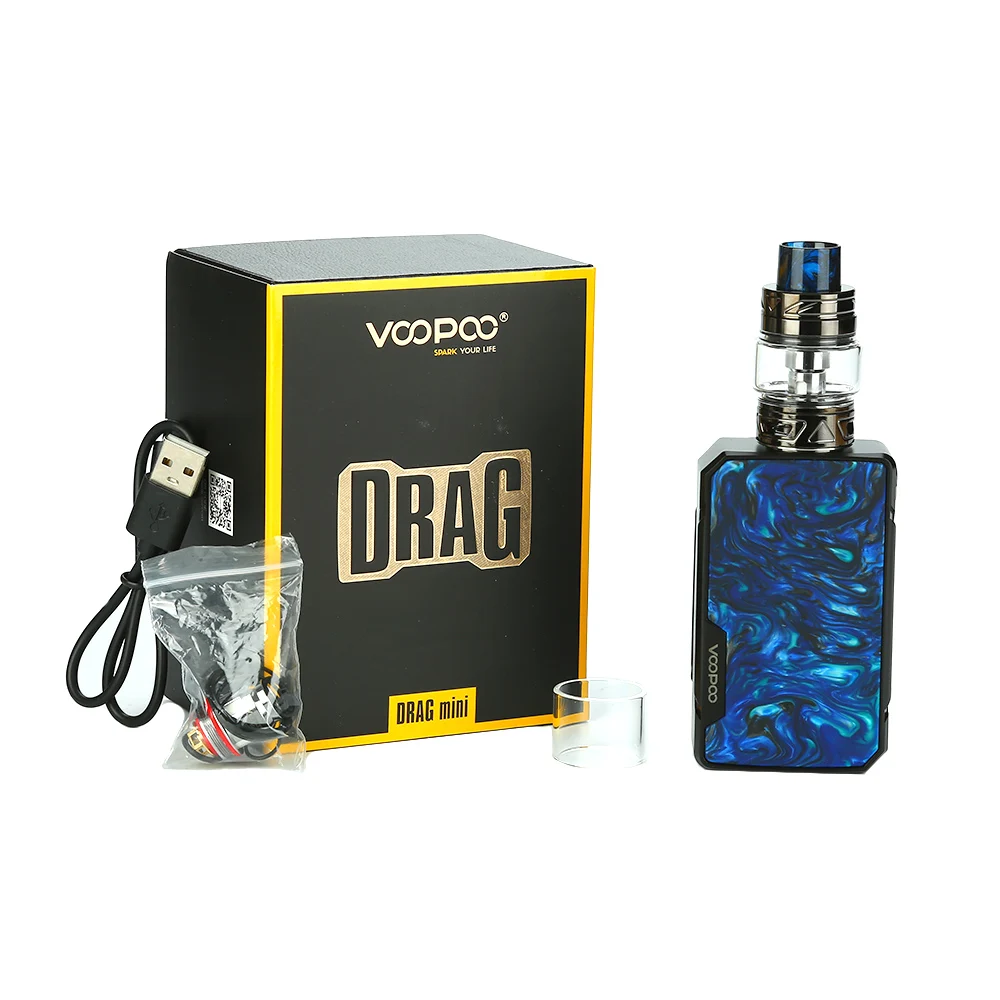 Billig Original VOOPOO Drag Mini TC Kit wi 4400 mAh Drag Mini Mod   5ml UFORCE T2 Tank   verbesserte Firmware Mod E cig Vape Kit VS Drag 2