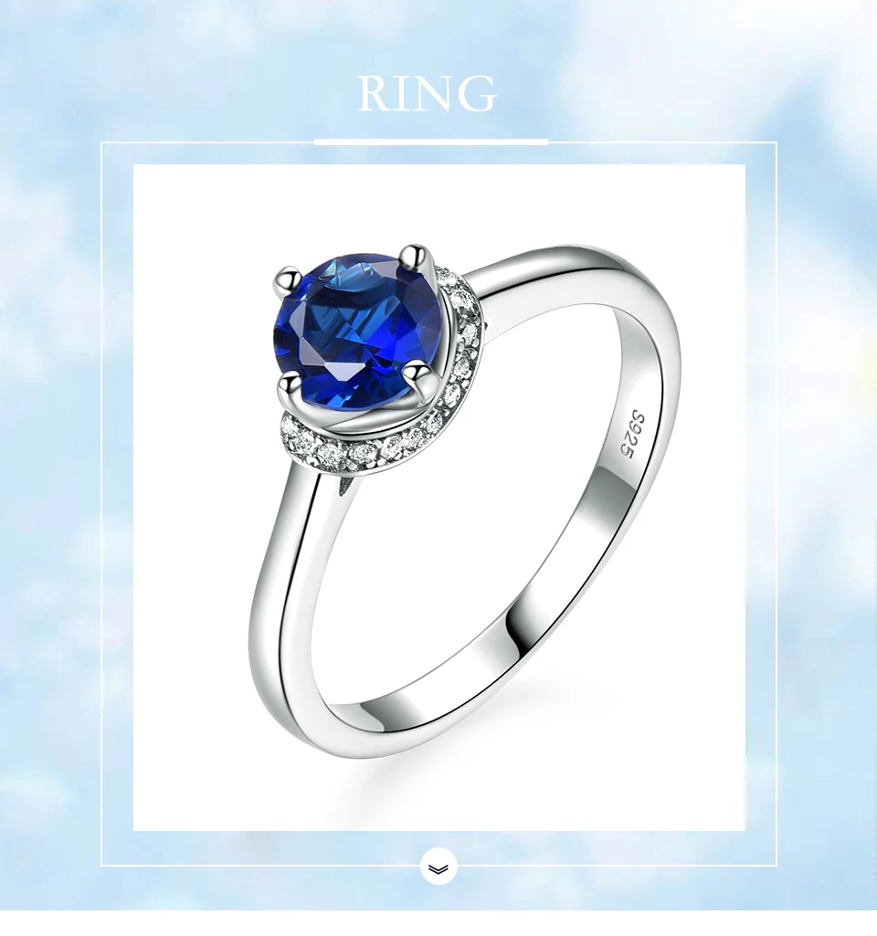 UMCHO Sapphire 925 sterling silver rings for women RUJ090B-1-pc (1)