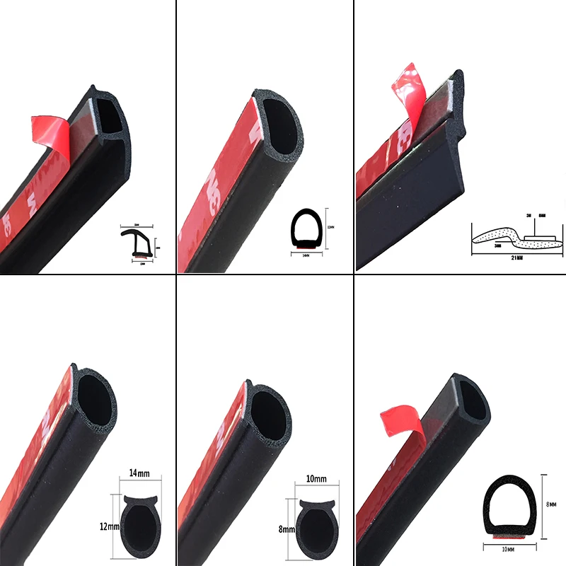 

HAWDA 3M car door sealing strip car door rubber seal Sound Insulation weatherstrip edge trim noise insulation adhesives