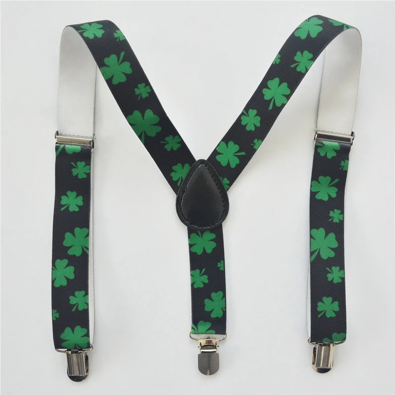 Kids Suspenders Baby Boys And Girls suspenders Clip on Y Back Braces Elastic Children Green