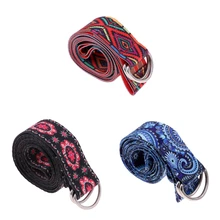 Perfeclan 185 см эластичный ремень для йоги ремень спортзал, фитнес, упражнения Натяжной ремень Спортивная Растяжка с d-кольцевой пряжкой для бодибилдинга