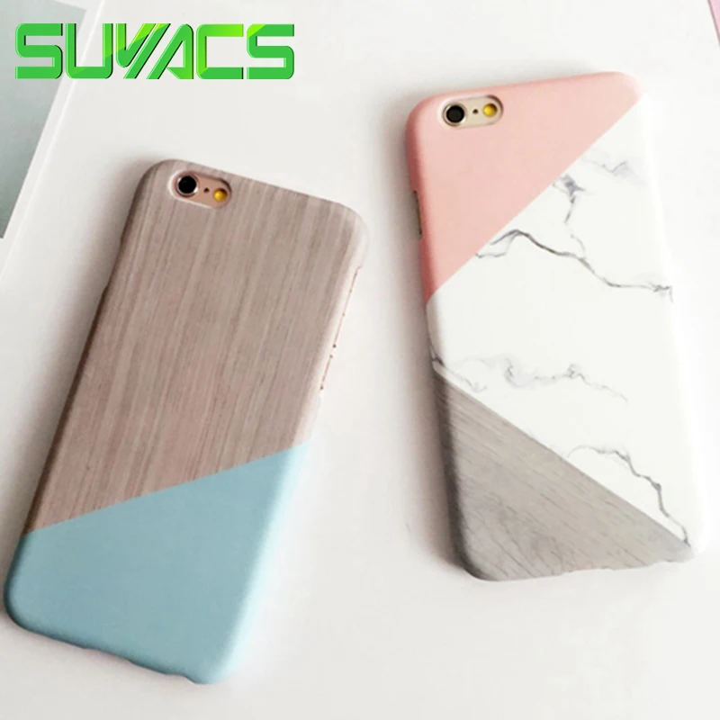 

SUYACS For Samsung Galaxy S6 S7 Edge S8 Plus Case Fashion Pink Marble Stone Pattern Matte Hard PC Phone Cases Coque Cover Shell