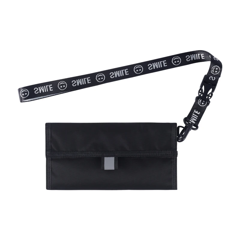 Дорожная сумка для шеи Скрытая Кредитная карта держатель кошелек RFID Блокировка для мужчин и женщин Легкий клатч для хранения денег - Цвет: Black