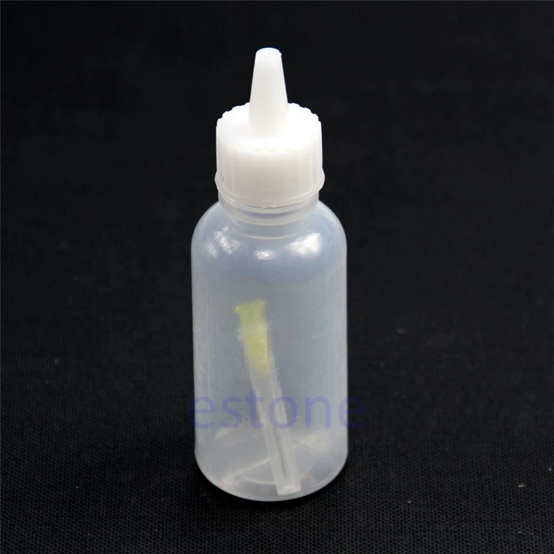 3 шт./лот 50 мл пластиковая прозрачная бутылка для жидкости для канифоли припой флюсовая паста с 1 иглой многоразовые бутылки выдавливаемые прозрачные