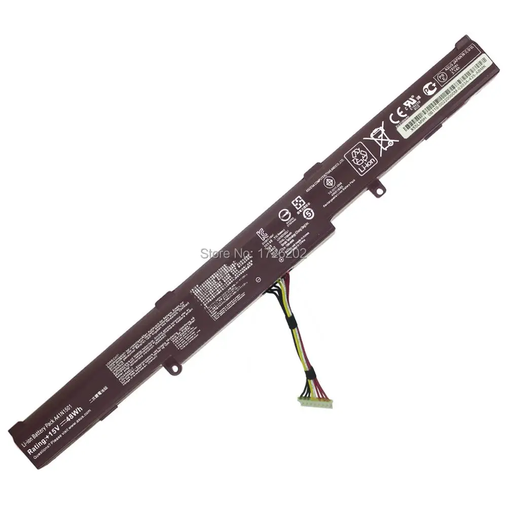 Аккумулятор для ноутбука A41N1501 A41LK9H ASUS ROG GL752VW N552V N552VX N752VX T4108D N551VW|battery for asus|asus rog
