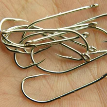 200 шт серебряных двойных коробок задней части с длинным хвостовиком крючок для ловли карпа