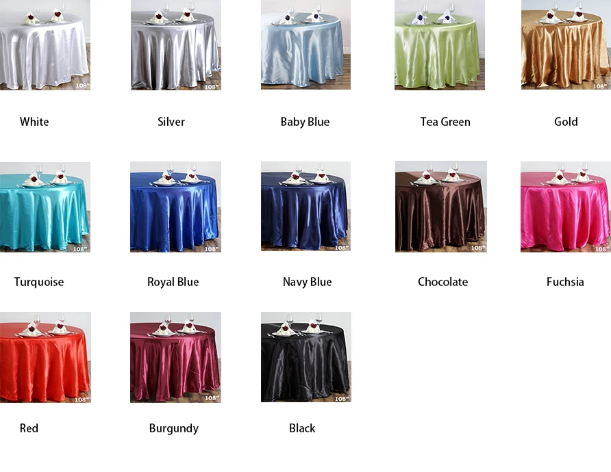 satin table cloth