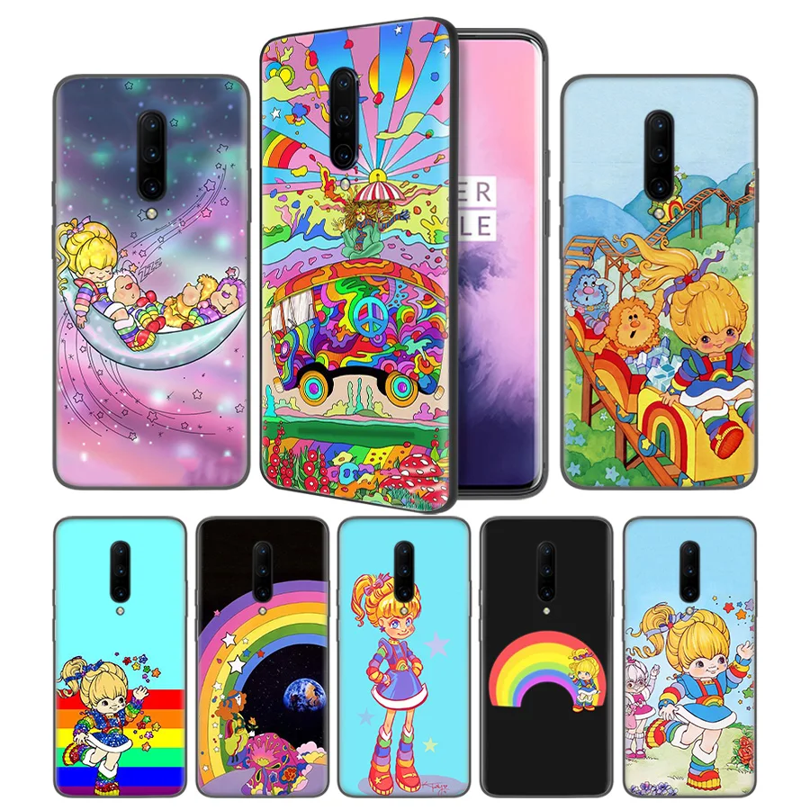 Rainbow Brite Overthink Soft Black Silicone Case Cover for font b OnePlus b font 6 6T