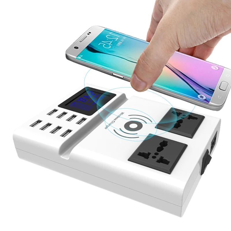 Qi Wireless Charger Charging Pad 8 Ports USB Smart Charger